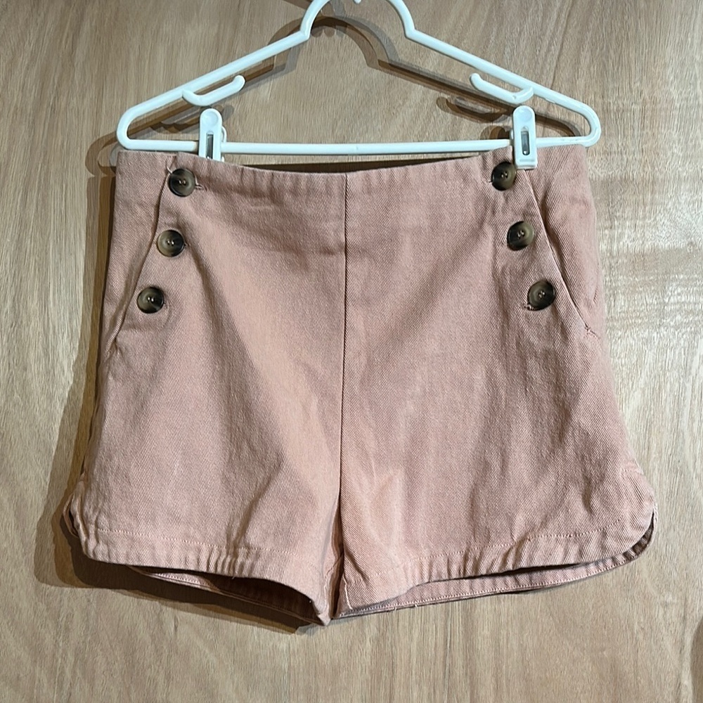 Love Riche Pink High Waist Shorts